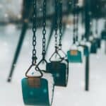 grey metal chain over snow field