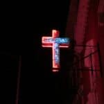 jesus saves neon signage