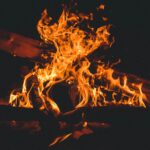 bonfire at night