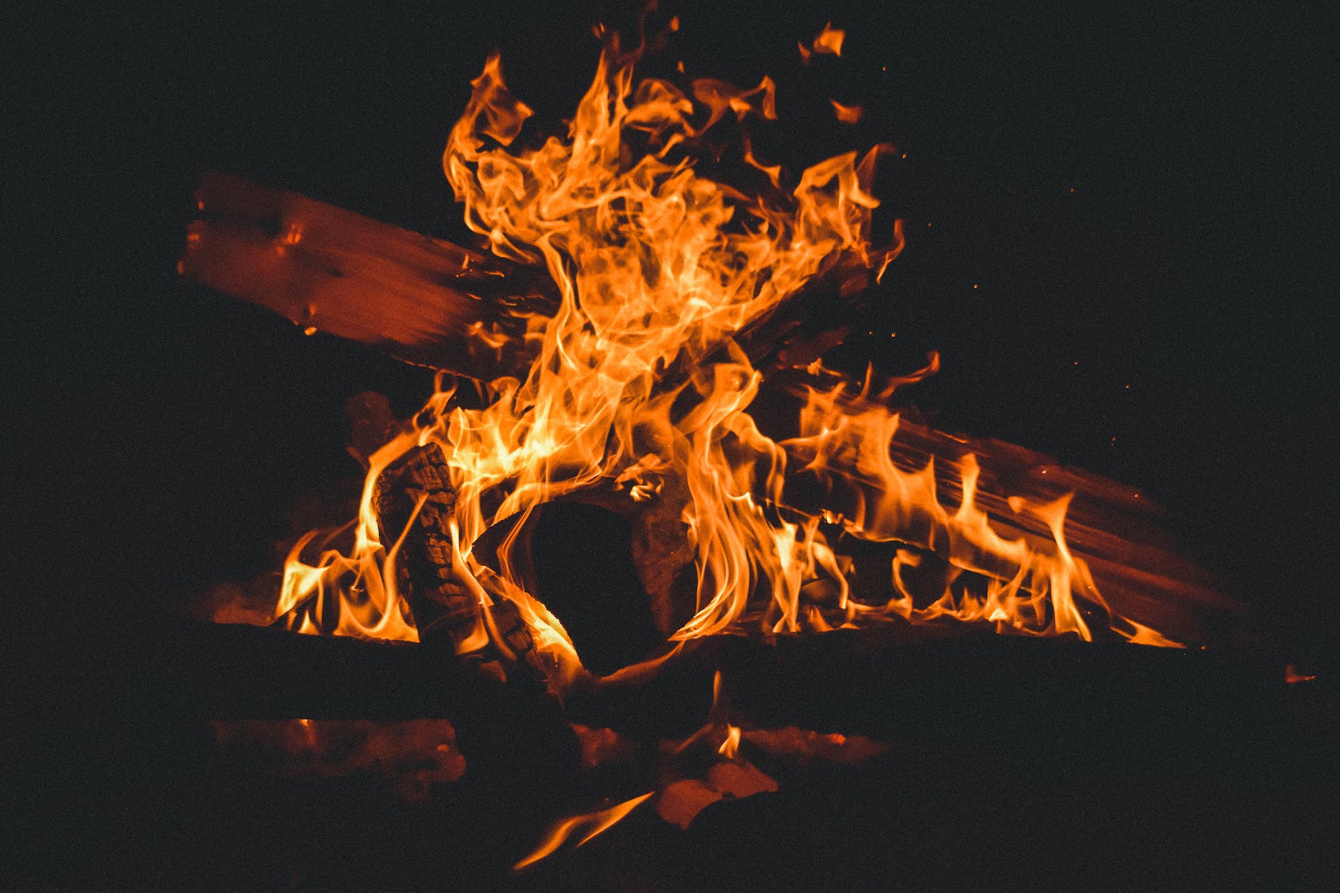 bonfire at night